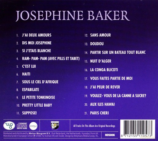 Josephine Baker: 21 Chansons [CD]