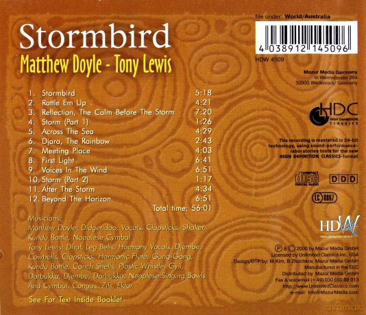 Stormbird: Matthew Doyle: Tony Lewis [CD]