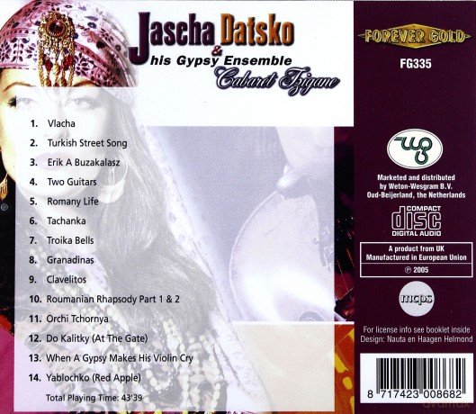 Jasha Datsko And Gypsy Ensemble: Cabaret Tzigane [CD]