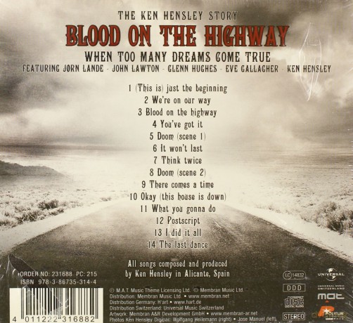The Ken Hensley Story: Blood On The Highway [CD]