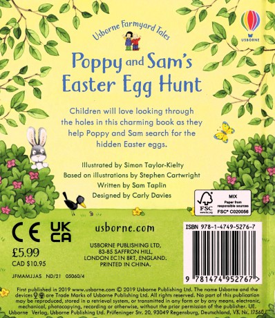 Poppy and Sam's Easter Egg Hunt (Farmyard Tales Poppy and Sam) - Sam Taplin [KSIĄŻKA]
