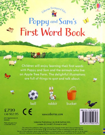 Poppy and Sam's First Word Book (Farmyard Tales Poppy and Sam) - Heather Amery [KSIĄŻKA]