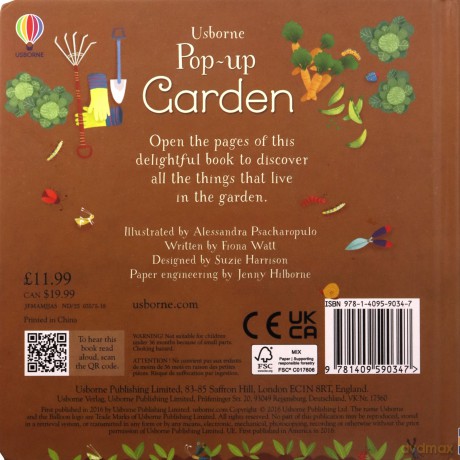 Pop-Up Garden (Pop ups): 1 - Fiona Watt [KSIĄŻKA]