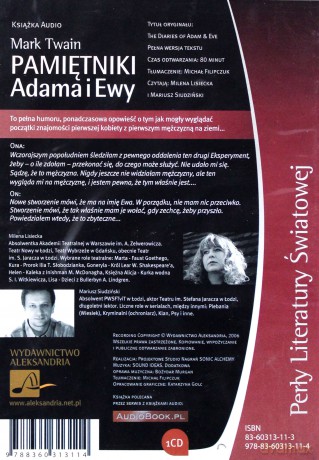 Pamiętniki Adama I Ewy - Mark Twain [AUDIOBOOK] [CD]