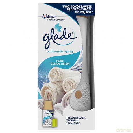 GLADE Automatic Spray Pure Clean Linen, automatyczny odświeżacz powietrza, 269 ml