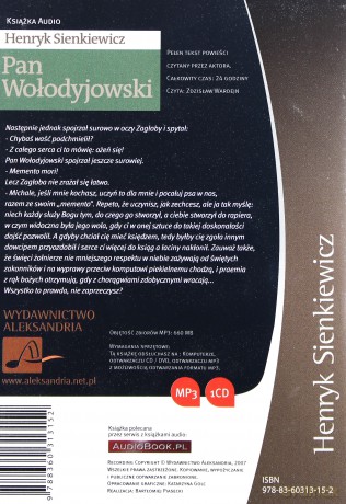 Pan Wołodyjowski - Henryk Sienkiewicz [AUDIOBOOK] [CD-MP3]