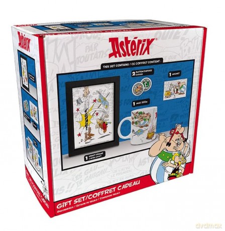 ASTERIX - Kubek + Magnes + KRAFT FRAME + BUTTON BADGES