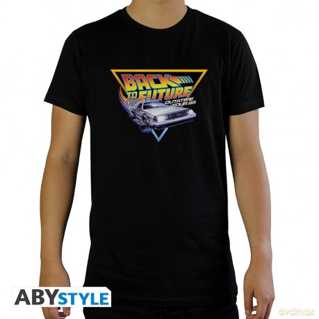 BACK TO THE FUTURE - Tshirt OUTATIME man SS black - basic
