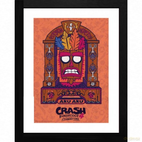 CRASH BANDICOOT- Plakat w ramie Aku Aku (30x40)