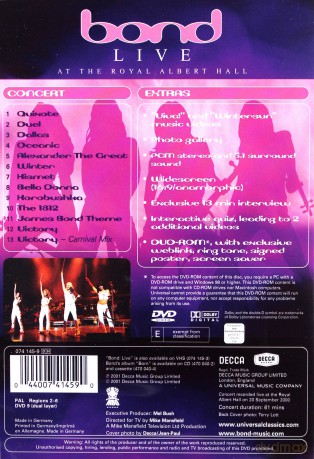Bond: Live At The Royal Albert Hall [DVD]