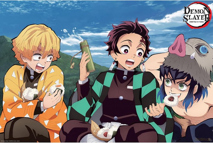 DEMON SLAYER - plakat Tanjiro, Zenitsu, Inosuke (91.5x61)