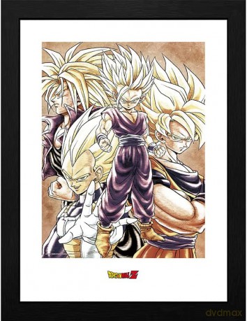 DRAGON BALL - Framed print Super Saiyans (30x40)