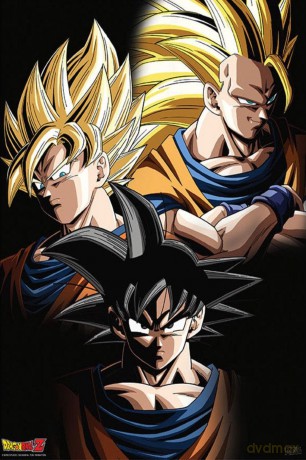 DRAGON BALL - plakat Goku transformations (52x38)