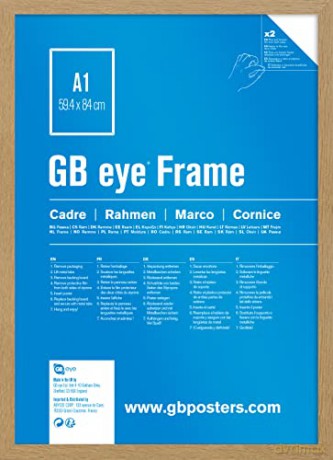 GBEYE - MDF Oak Frame - A1 - 59.4 x 84.1 cm
