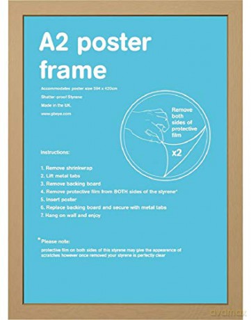 GBEYE - MDF Oak Frame - A2 - 42 x 59,4 cm