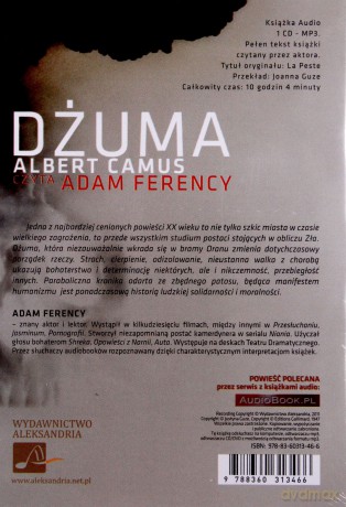 Dżuma - Albert Camus [AUDIOBOOK] [CD-MP3]