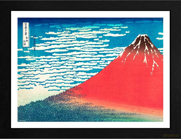 HOKUSAI - Plakat w ramie Red Fuji (30x40)