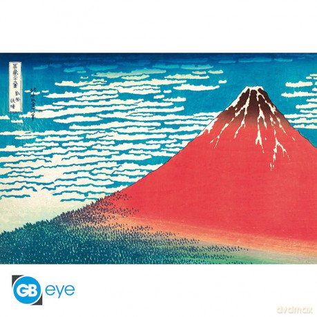 HOKUSAI - plakat Red Fuji (91.5x61)