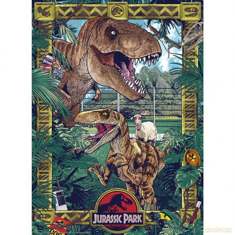 JURASSIC PARK - Set 2 Chibi Posters - Gates and Biodiversity (52x38)