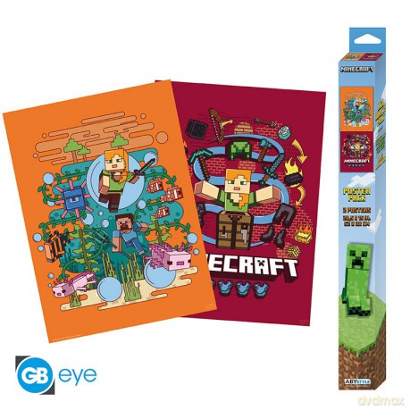 MINECRAFT - Set 2 Chibi Posters - Core Minecraft (52x38)