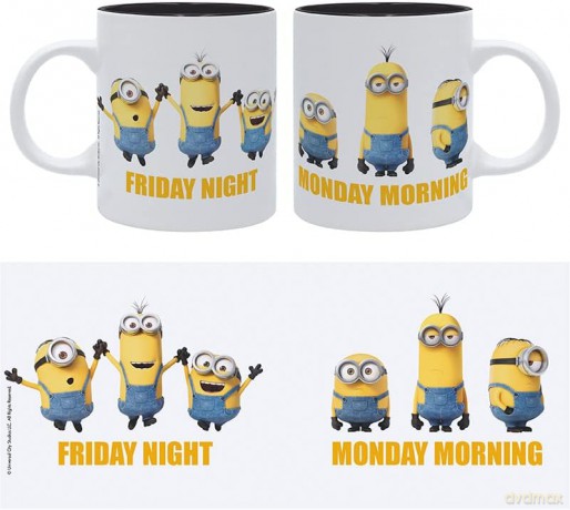 MINIONS - Kubek - 320 ml - Friday vs Monday