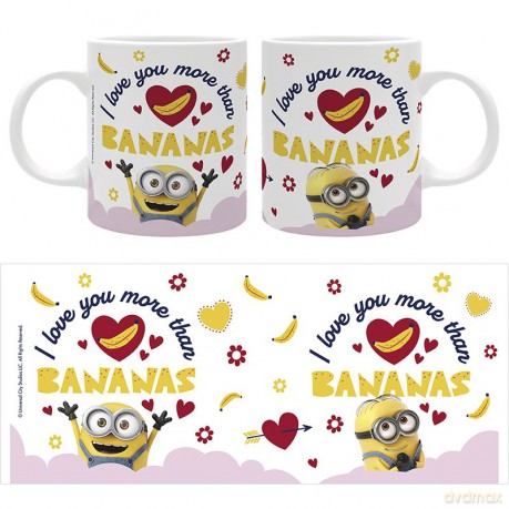 MINIONS - Kubek 320 ml - LOVE - I LOVE YOU MORE THAN BANANAS