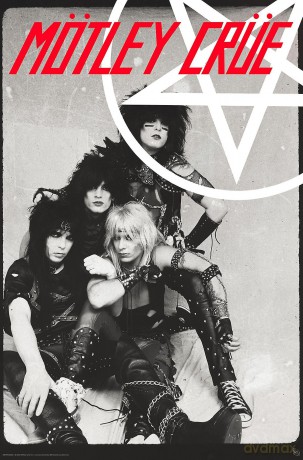 MOTLEY CRUE - plakat Pentangle roulé filmé (91.5x61)