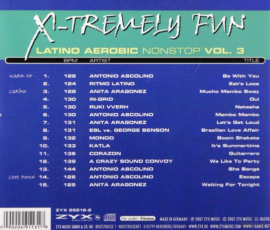 X-Tremely Fun - Latino Aerobic Nonstop 3 [CD]