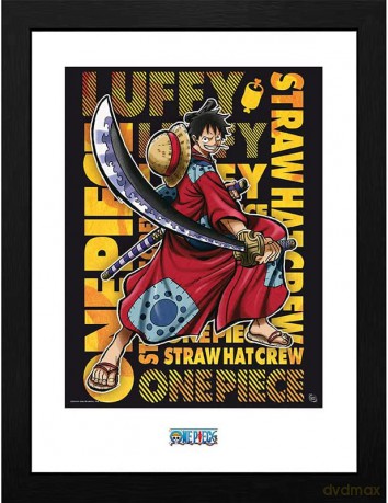 ONE PIECE - Plakat w ramie Luffy in Wano Artwork (30x40)