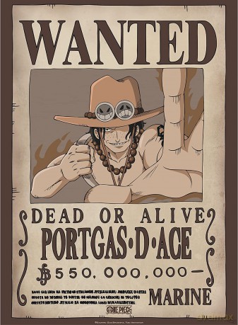 ONE PIECE - plakat Wanted Ace (52x38)