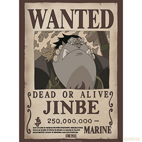 ONE PIECE - plakat Wanted Jinbe (52x38)