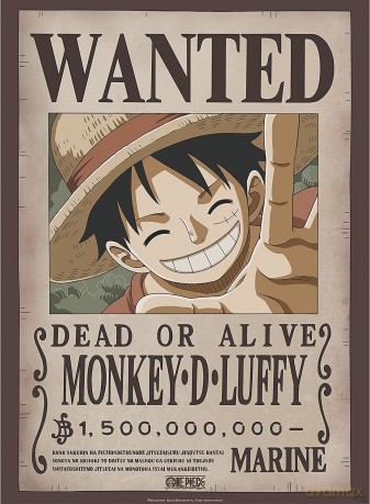 ONE PIECE - plakat Wanted Luffy (52x38)