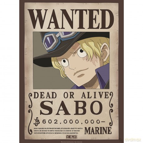 ONE PIECE - plakat Wanted Sabo (52x38)