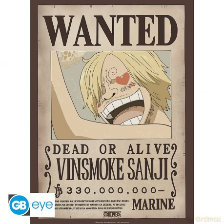 ONE PIECE - plakat Wanted Sanji (52x38)