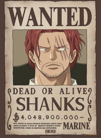 ONE PIECE - plakat Wanted Shanks (52x38)