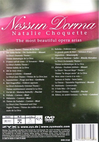 Natalie Choquette: Nessun Dorma (NTSC) [DVD]