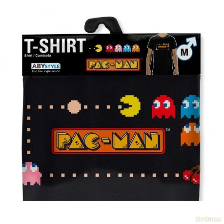 PAC-MAN - Tshirt Retro Gaming man SS black - basic