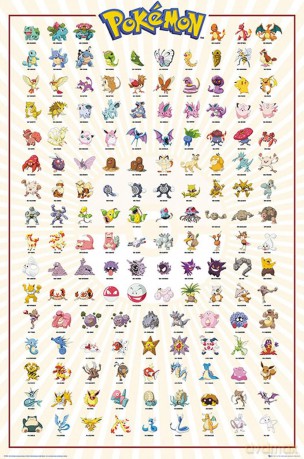 POKEMON - plakat Kanto 151 French (91.5x61)