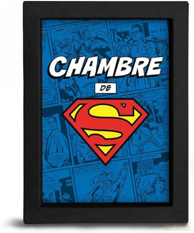 SUPERMAN - Black Kraft Frame 15x20 - CHAMBRE DE SUPERMAN
