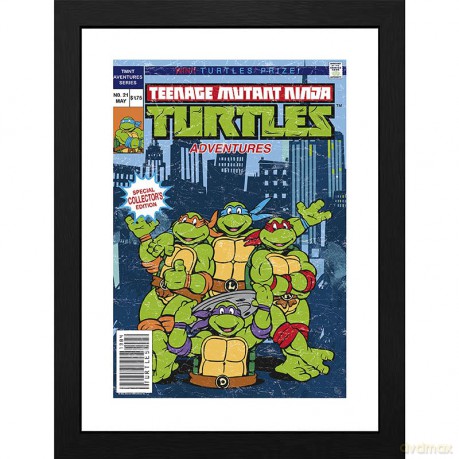 Wojownicze Żółwie Ninja - Plakat w ramie Comics cover (30x40)