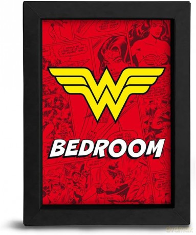 WONDER WOMAN - Black Kraft Frame 15x20 - WW BEDROOM