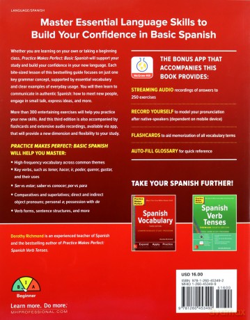 Practice Makes Perfect: Basic Spanish, Premium Third Edition (NTC FOREIGN LANGUAGE) - Dorothy Richmond [KSIĄŻKA]