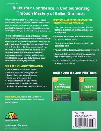 Practice Makes Perfect: Complete Italian Grammar, Premium Third Edition (NTC FOREIGN LANGUAGE) - Marcel Danesi [KSIĄŻKA]