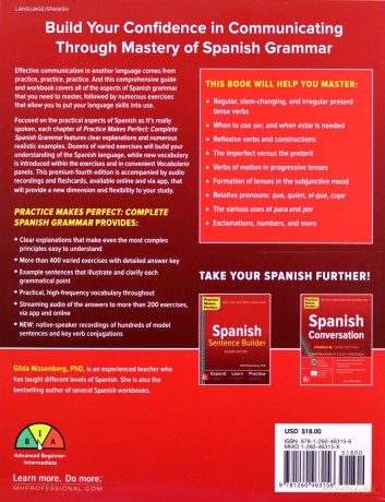 Practice Makes Perfect: Complete Spanish Grammar, Premium Fourth Edition (NTC FOREIGN LANGUAGE) - Gilda Nissenberg [KSIĄŻKA]