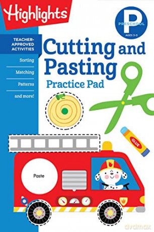 Preschool Cutting And Pasting (Highlights Learn On The Go Practice Pads) - Highlights Learning [KSIĄŻKA]