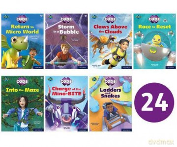 Project X CODE: White and Lime Book Bands, Oxford Levels 10 and 11: Sky Bubble and Maze Craze, Class Pack of 24 - Kate Scott [KSIĄŻKA]