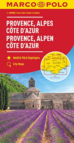 Provence, Alps, Cote d'Azur Marco Polo Map - Marco Polo [KSIĄŻKA]