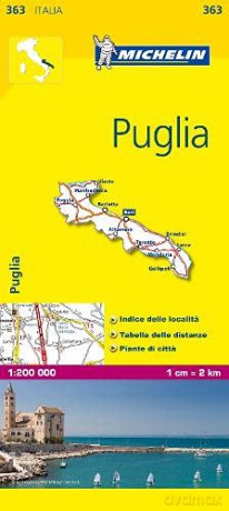 Puglia Map 363 - Michelin [KSIĄŻKA]