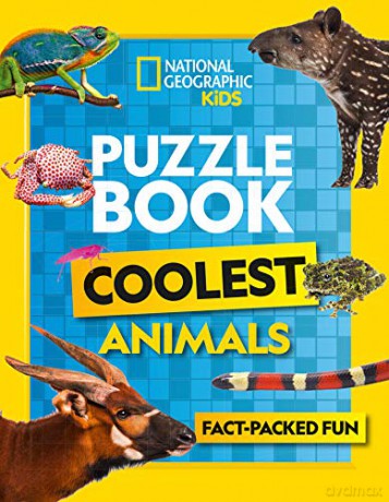 Puzzle Book Coolest Animals: Brain-tickling quizzes, sudokus, crosswords and wordsearches (National Geographic Kids) - National Geographic Kids [KSIĄŻKA]
