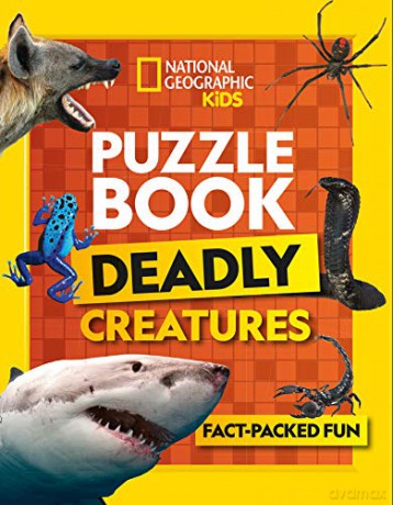 Puzzle Book Deadly Creatures: Brain-tickling quizzes, sudokus, crosswords and wordsearches (National Geographic Kids) - National Geographic Kids [KSIĄŻKA]